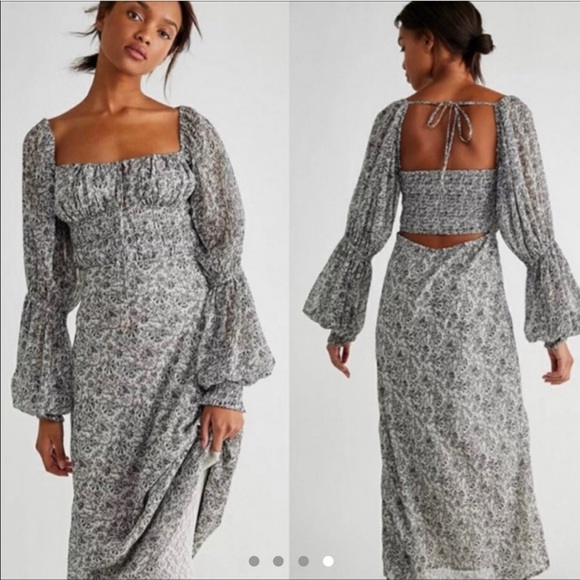 FREE PEOPLE AGLOW MIDI DRESS - Picture 4 of 4